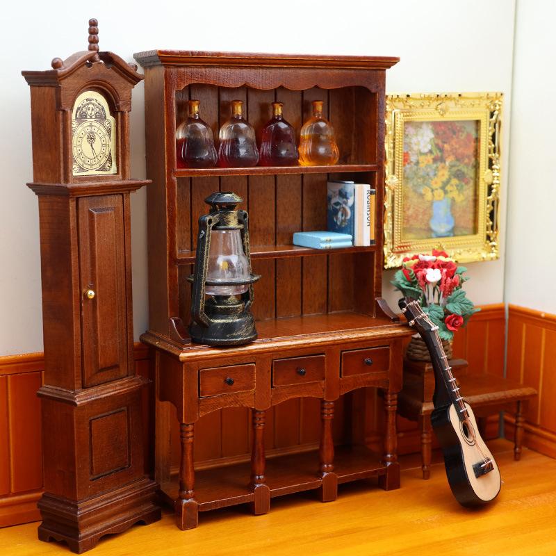 1:12 Dollhouse Miniature Bookcases Cabinet Racks Storage Cabinets Furniture Model Decor Toy Doll House Accessories