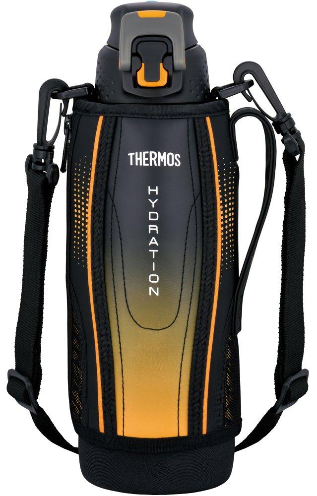 Thermos Vacuum Insulated Sports Bottle, One-Touch Open Type, 1.0L, Black Gradient, FFZ-1002F BK-G