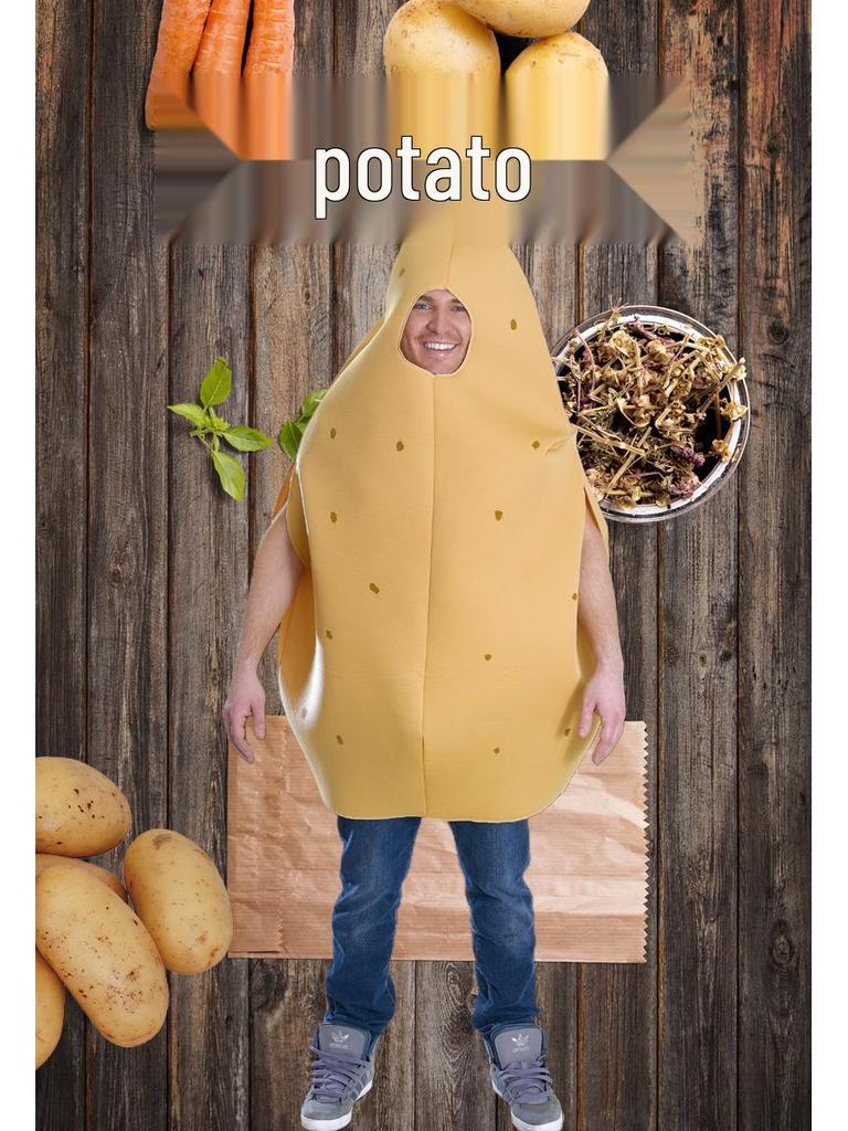 Lustiges Kartoffel-Kostüm für Erwachsene für Rollenspiele und Bühnenauftritte