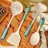 1/2/3/4pcs Bianco Blu Manico In Silicone Utensili Da Cucina Spatola In Silicone Cucchiaio Cucchiaio Da Minestra Cucchiaio di Riso Cucchiaio Da Cucina Multifunzionale spatola