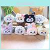 Charming Shark Cat Plush Keychain Coin Purse Fluffy Stuffed Animal Bag Accessory