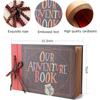 Handcrafted Scrapbook Adventure Book - DIY Lanyard Photo Album Adventure Book Album Paste-Style Creative Vintage Photo Album