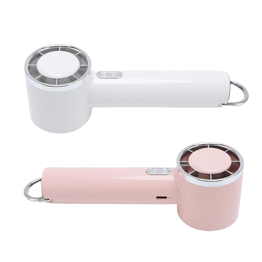 Handventilator Tragbar 5 Geschwindigkeiten Starker Wind 1200mAh Leistungsstarker Tischventilator mit Aufhängeschnalle für Outdoor