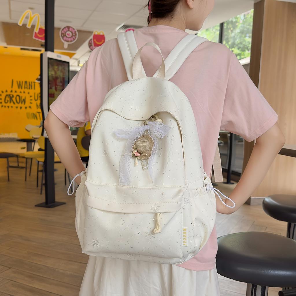Schoolbag new simple five-pointed star printed backpack waterproof and wear-resistant student schoolbag daily commuting leisure backpack