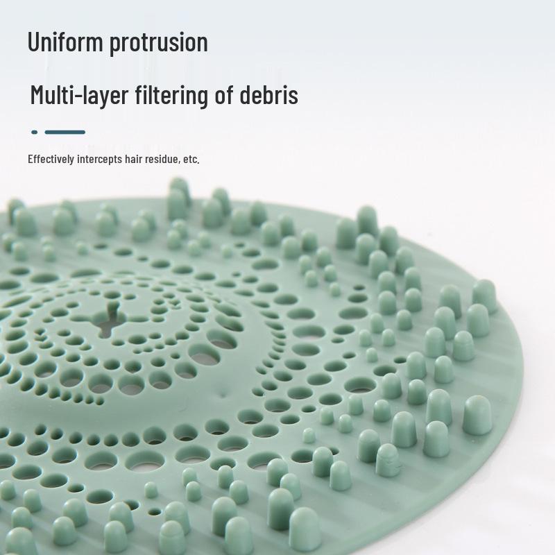Anti-Clog Plastic Hair Filter for Bathroom Drain - Odor-Sealing Cover Plug