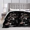 Character Print Flannel Blanket Small Animal Cartoon Flannel Blanket