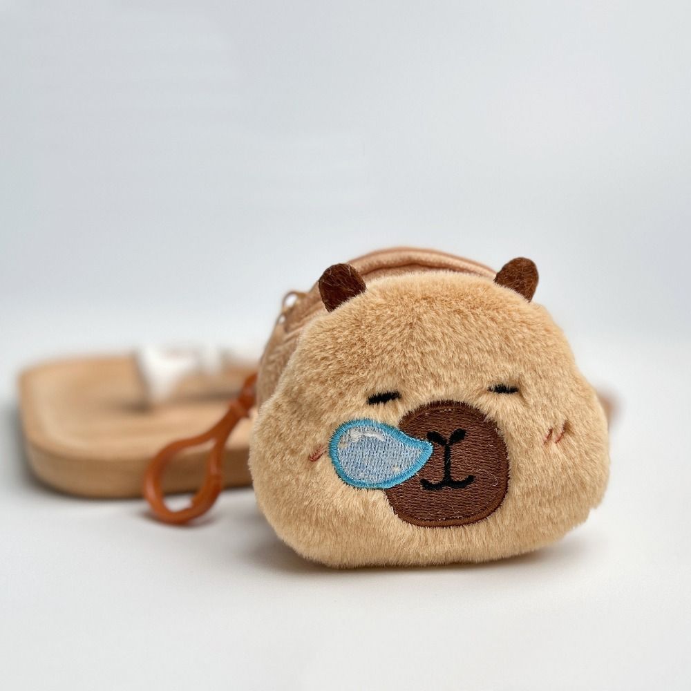 Bag Pendant Capybara Plush Purse Bag Zipper Capibara Earphone Case  Travel