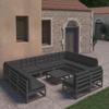 Day and Night - Day and Night 12-piece Garden Furniture Set with Black Pine Wood Cushions
