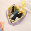 Square Mesh Makeup Pouch Dopamine Style Mini Coin Purse with Zipper Portable Multi-purpose Storage Bag