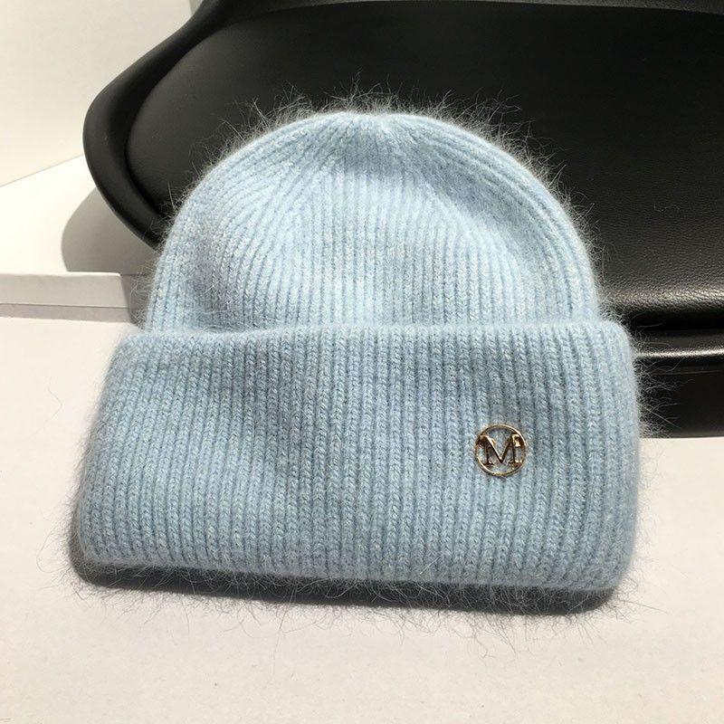 Damen Winter Strickmütze: Warm, Dicker Samt, Vielseitig, Schlankmachend mit Ohrenschutz für Schwangerschaft und Alltag.