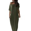 Women's Spring/Summer Short-Sleeve Long Casual Dress