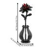 MOC Rote Dahlie Blumenbausteine ​​Modell Dahlie Tianzhu Pfingstrosenpflanze Blumenbausteine ​​Spielzeug Romantisches Valentinstagsgeschenk für Paare