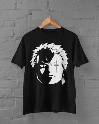 Maglietta da Uomo Anime Manga Roronoa Zoro One Piece Viso Cotone Biologico