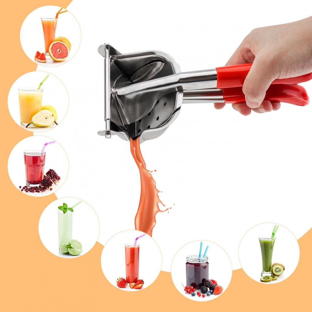 304 Stainless Steel Hand Press Squeeze Juice Extractor for Orange / Lime / Grapefruit with Dipped Plastic Handle