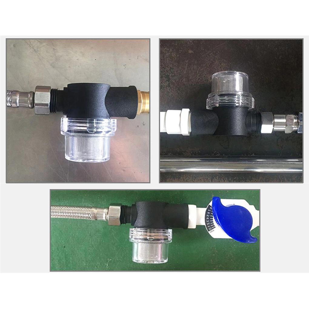 2PCS 1/2Inch Twist-On Pipe Water Pump Strainer Npsm Inlet/Outlet with 50 Mesh Stainless Steel Filter Screen for RV Marine