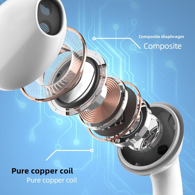 Novos Fones de Ouvido Bluetooth Sem Fio Tws Cápsula Transparente Semi-intra-auriculares Fones de Ouvido Sem Fio