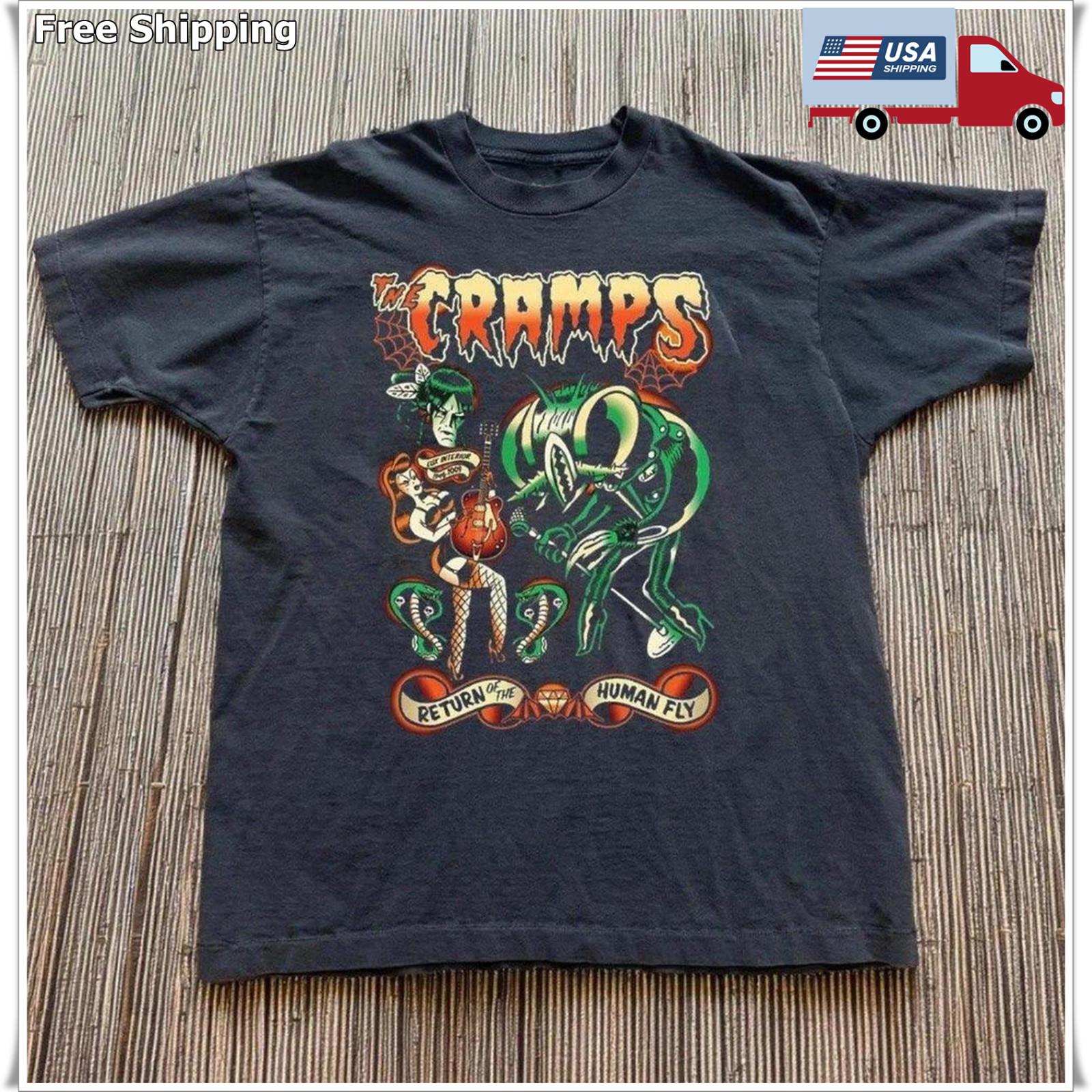 The Cramps Return Of The Human Fly New Unisex Black Cotton T-shirt S-5XL XXXXL