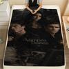 1PC The Vampire Patterned Flannel Blanket Suitable For All Seasons for Home Decor Warmth and Comfort Gifts Holiday Present