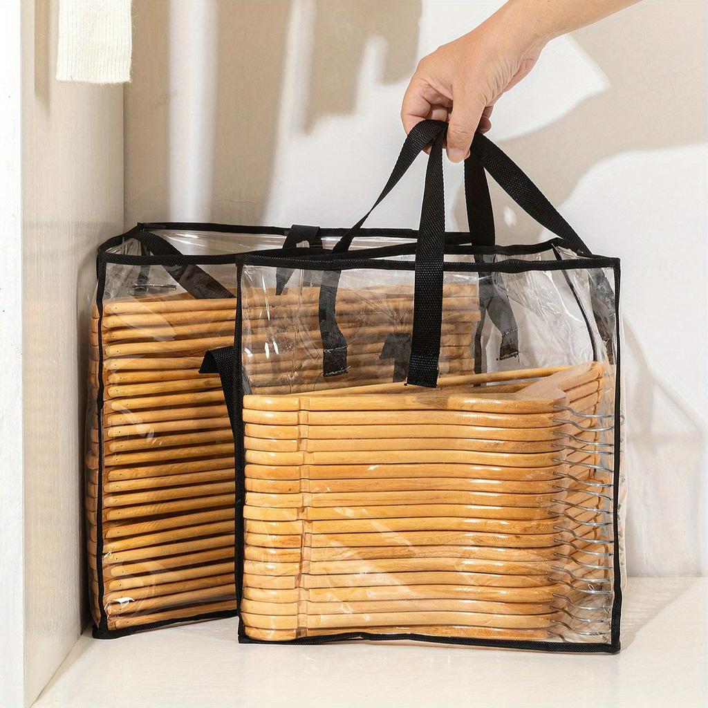 Clothes Hanger Organizer Holder for Space Saving, Hanger Triangle Storage Bag with Handles for Closet Tidier Laundry