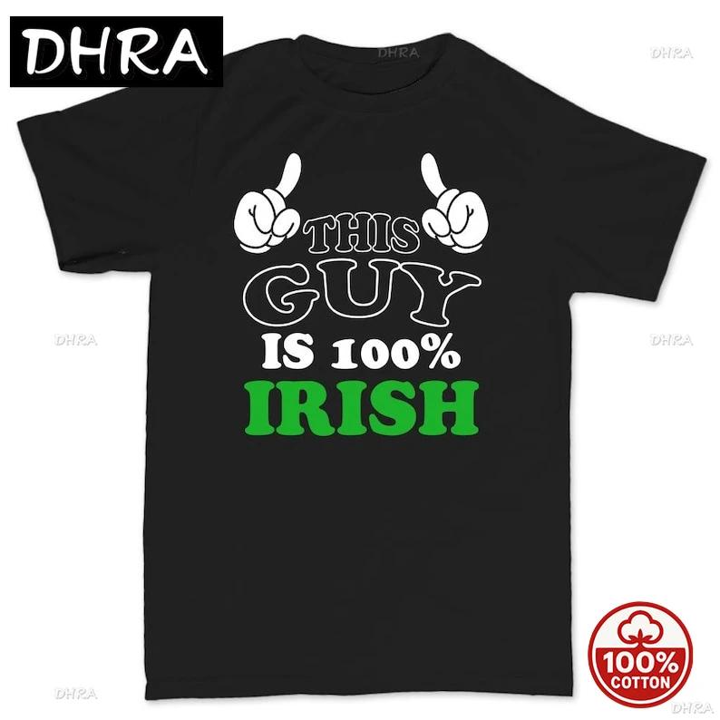 Unisexs 100 Irish Guy Leprechaun Shamrock Clover Paddys Patricks Day T Shirt Tee Top Tshirt Cotton Tee Grunge Minimalist Graphic S