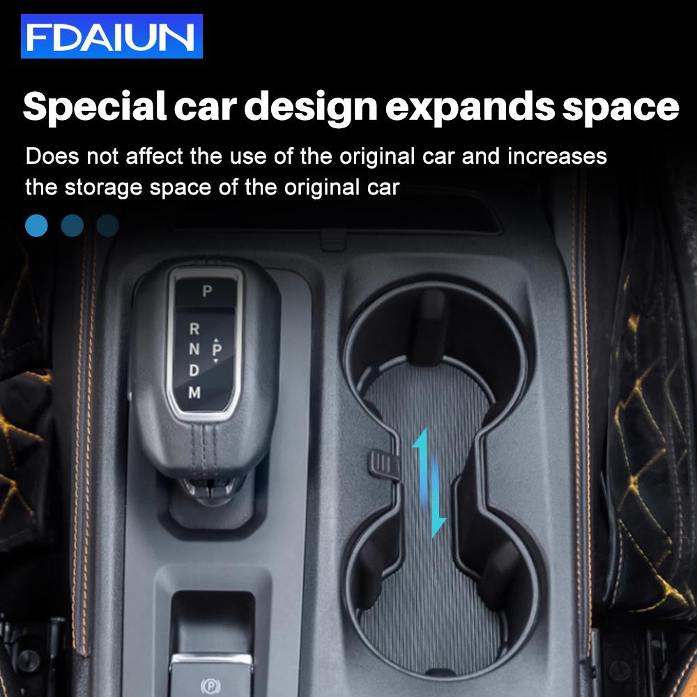 For 2023 2024 2025 2026 Ford Ranger Car Central Console Water Cup Storage Box Armrest Storage Box Interior Accessories