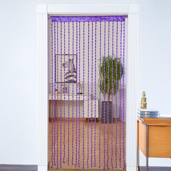 String Door Curtain Soft Balls Tassel Door Curtain Wall Panel Fringe Window Blind Decorative Room Divider for Home Bedroom Living Room Backdrop