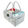 1PC Felt Diaper Caddy Organizer, Portable Multi Compartment Baby Storage Basket, Nursery Diaper Tote Bag for Baby Supplies