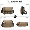 FANDARE Veľkokapacitná plátenná taška cez rameno A4 iPad Štýlová Crossbody Retro Messenger Populárna Narodeninová Čierna Pánska taška, Veľkosť, Úložisko pre 12,9-palcový, Taška, Taška,