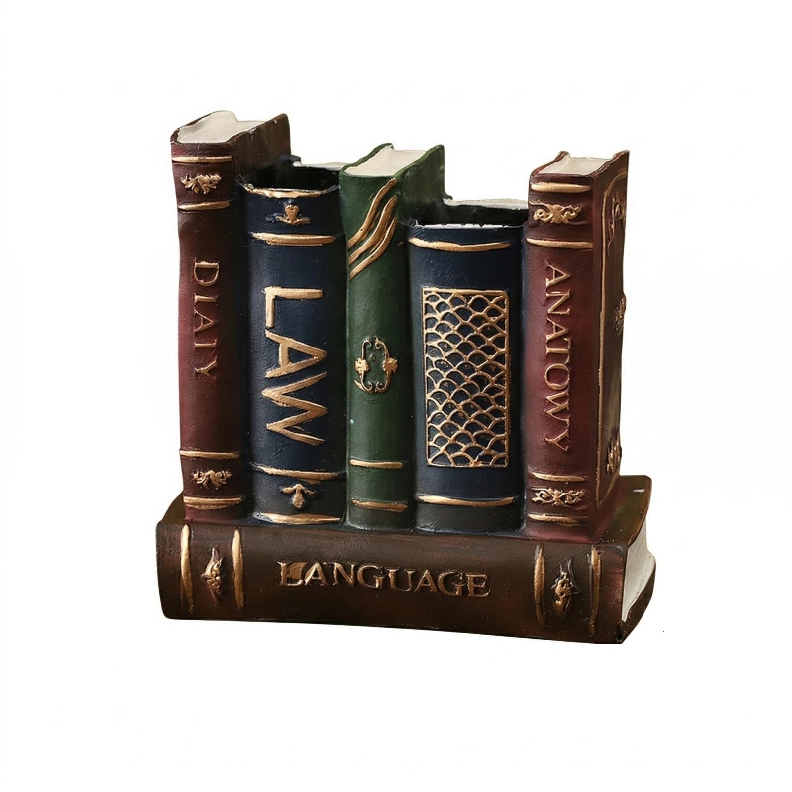 

Винтажный органайзер для ручек, роскошная настольная коробка для хранения, украшение для домашнего кабинета, подарок. one size