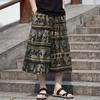 Men's Thai Elephant Print Plus Size Capri Beach Pants