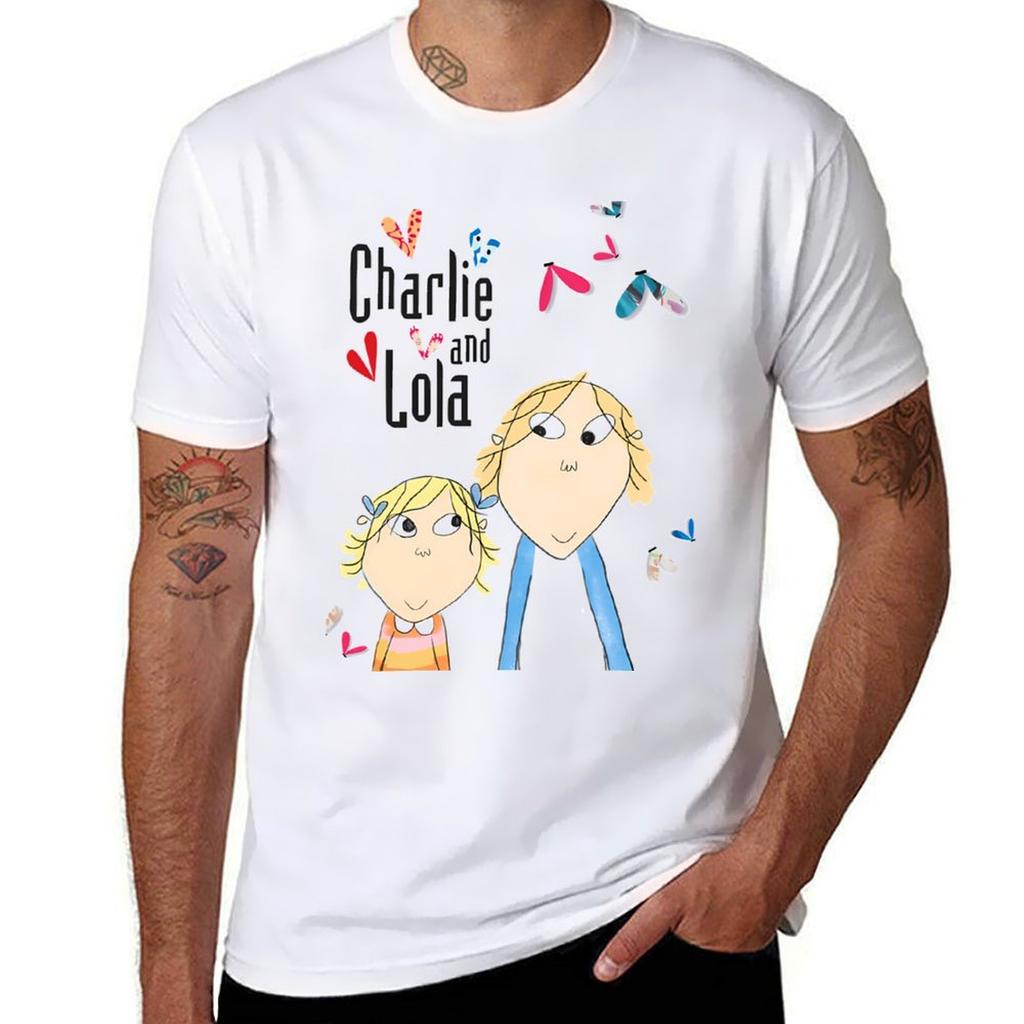Charlie Fictional Children Charlie Brother Tshirt Basic Simple Casual Short Sleeve Tee