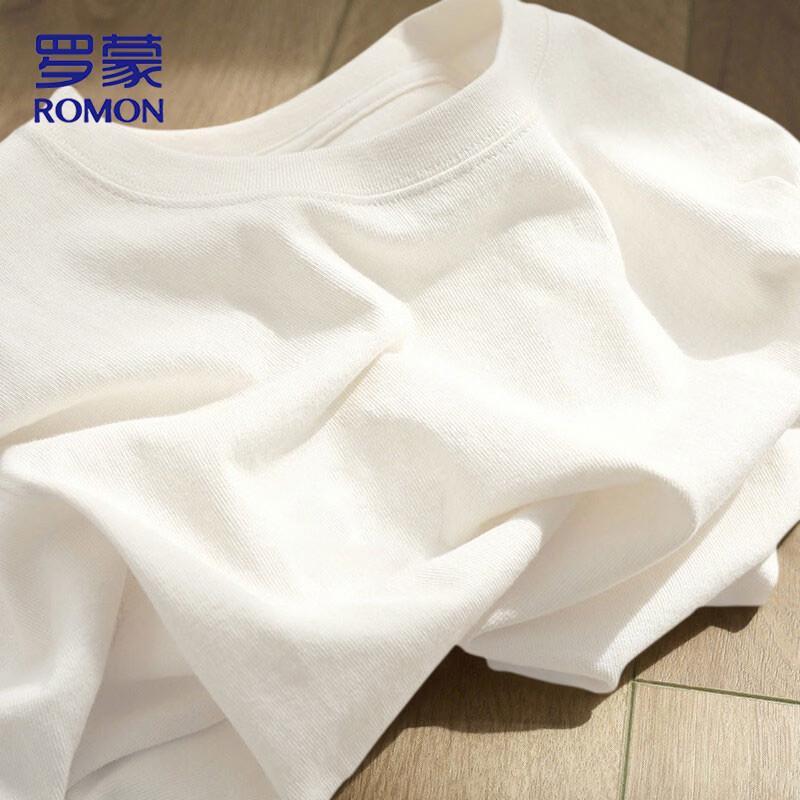 ROMON Men's Basic Pure Cotton Short Sleeve T-Shirt