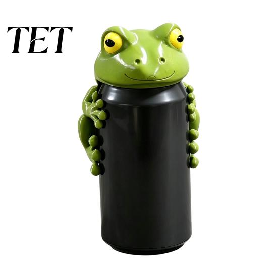 Eco Friendly Can Seal Reusable Animal Soda Lids for 375ml Standard Cans, 3D Printed Frog Dinosaur Fitment Shark Beverage Toppers Dust Protection