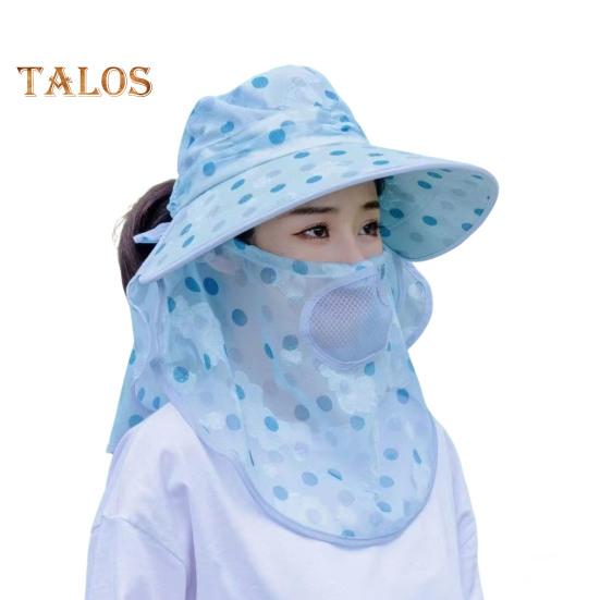 

Летняя шляпа от солнца с широкими полями, точечным принтом, дышащими отверстиями, защитой шеи, для путешествий на открытом воздухе, для велоспорта синий