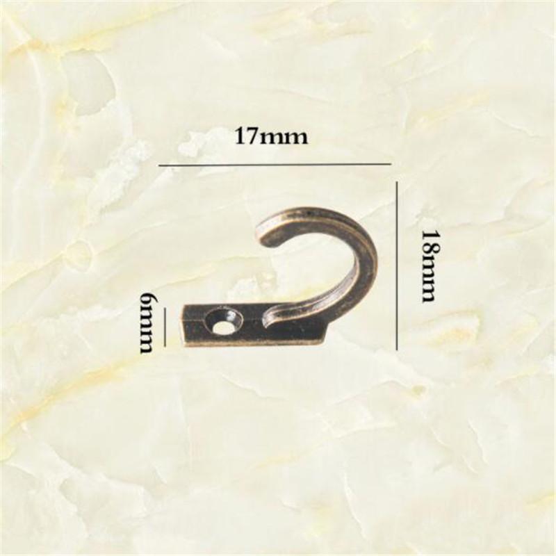 5pcs Single Prong Hook Mini Size Wall Mounted Retro Cloth Hanger For Coats Hats Towels Keys Hanger Hook