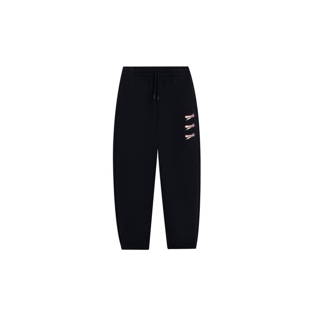 Li-Ning Wade Series Solid Logo Casual Knit Sports Pants Men Bottoms Black AKLT145-1