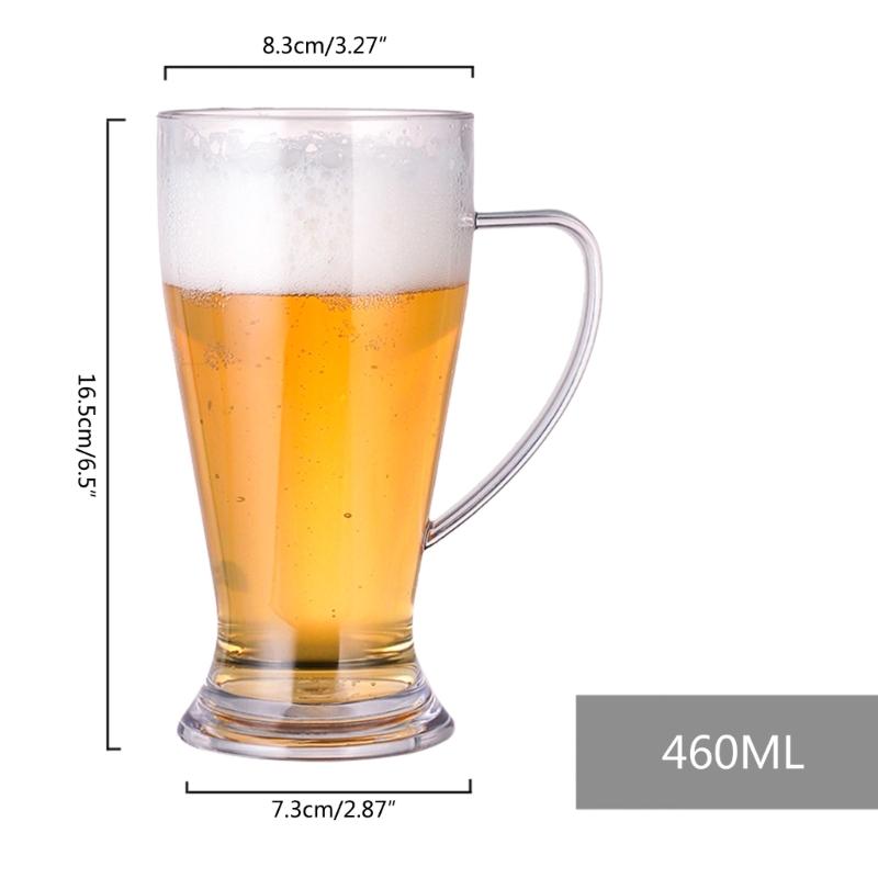 Unzerbrechliche Acryl-Bierbecher, bruchsicher, Frühstücks-, Milch-, Kaffee-, Wasserkrug, Küchen-Trinkgeschirr, wiederverwendbarer Champagnerbecher