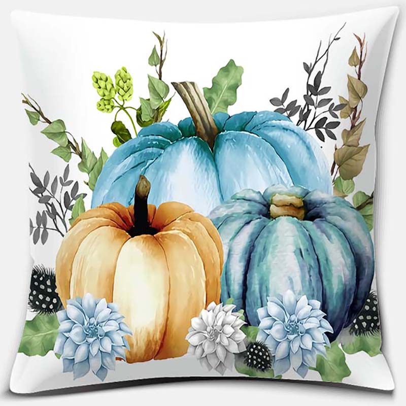 Pumpkin Halloween Thanksgiving Printing Series Pattern Pillowcase Square Pillowcase Home Office Decoration Pillowcase