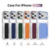 18pro Dual Card Slot Transparent Holder Case for iPhone 18 Pro Max 15 17 Pro 16 12 13 11 Shockproof Wallet Slot Shell Hard Cover