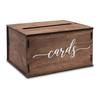 Solid Wood Wedding Card Box with Slots for Gift Card Storage - Elegant Wedding Party Decoration