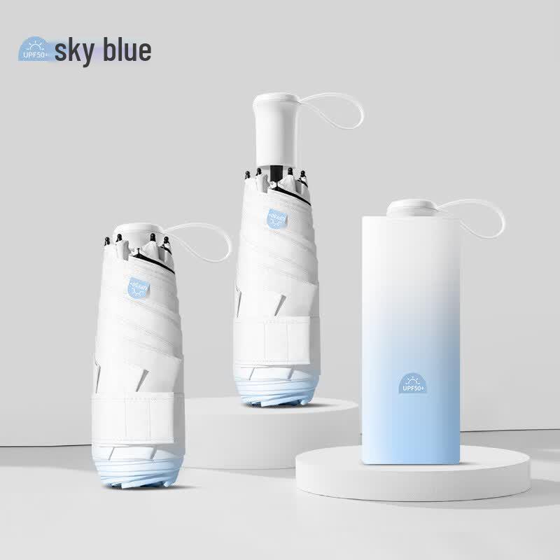 Blue Gradient 5-Fold Capsule Pocket Umbrella
