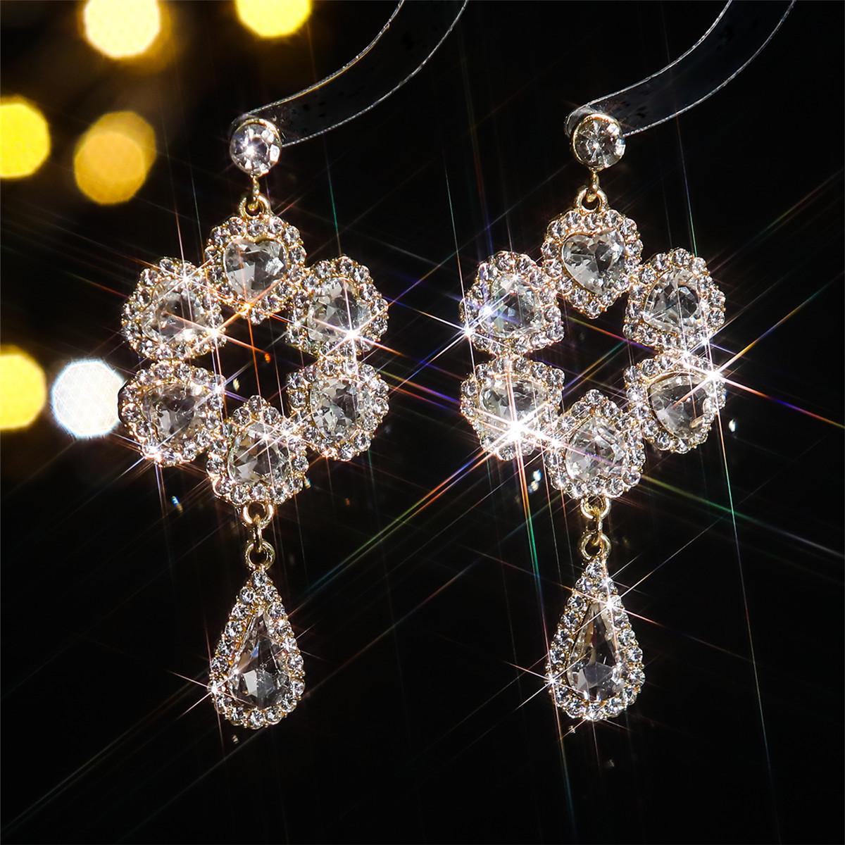 

Роскошные темпераментные цветные длинные серьги с кристаллами, сексуальные преувеличенные серьги, милые женские серьги