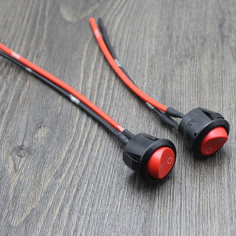 

2pcs 13*2.3cm Circular Headlight Switch Modified Independent Switch Electric Bike Accessories