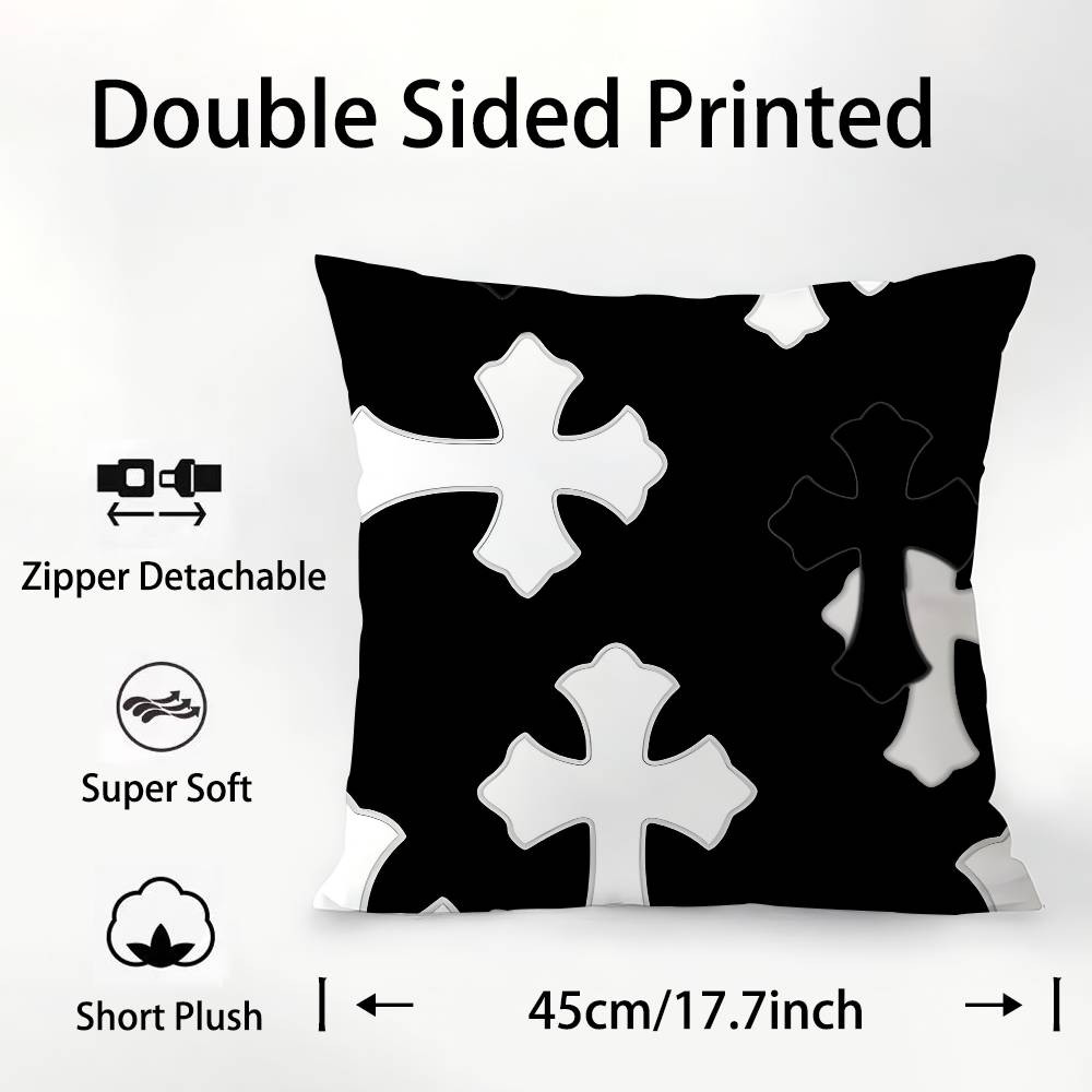 Fashion Hearts Art Pillow Case Square Double‑Sided Print Cushion Case For Sofa Home Bedchamber Decor Gift