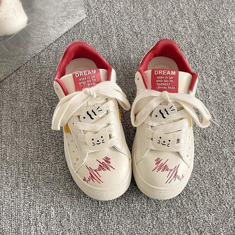 Original Niche Platform White Shoes Women's Spring New Board Shoes Student Versatile Casual Shoes Tide