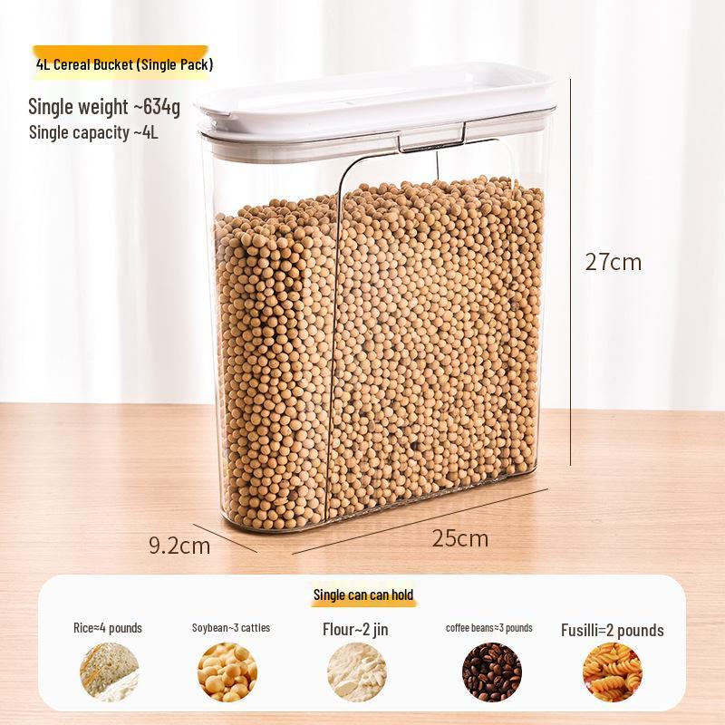 Vzduchotěsná skladovací nádoba odolná proti vlhkosti na obilí, cereálie, krmivo pro domácí zvířata, rýži a čaj