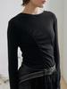 Leibeu Unbalance Frill Shirred Top Vw5We632_2Color