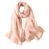 Leisure Flowers Printed Linen Long Shawl Travel Beach Anti-UV Scarf Stole Gift