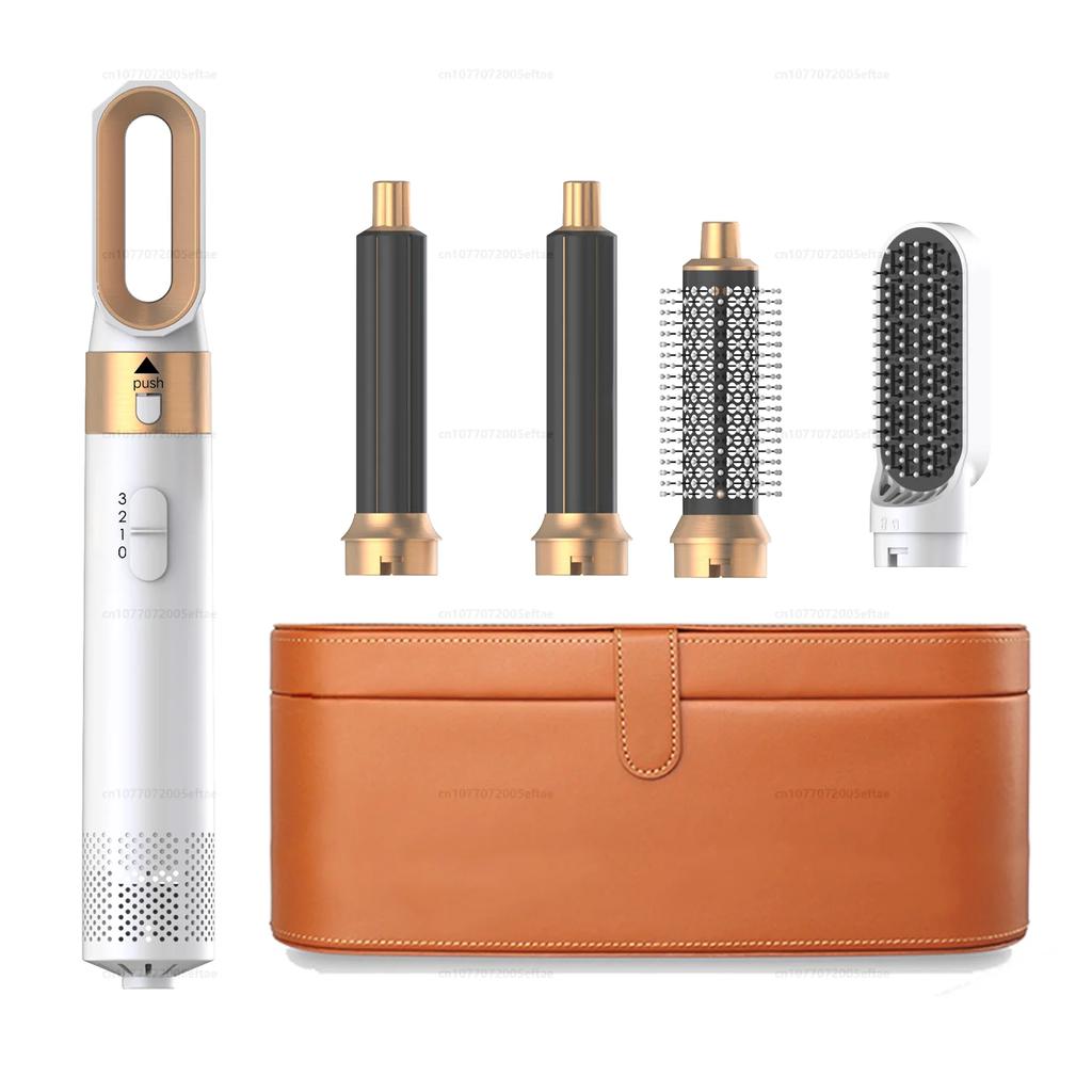 5 In 1 Hair Dryer Comb Set Professional Hot Air Styler For Hair Curling Straightening And Volumizing At Home