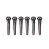 6Pcs Set Durable Brass Guitar Bridge Pins for Folk Guitars Replacement Parts(Black)